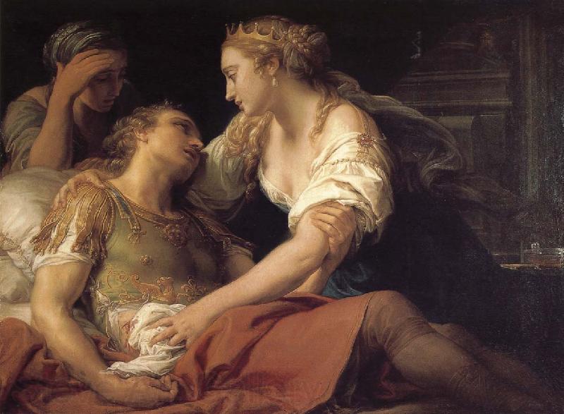 Pompeo Batoni Cleopatra and Mark Antony dying Norge oil painting art
